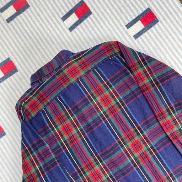 Vintage L.L. Bean Plaid Cotton Flannel style button down shirt - Picture 7 of 8